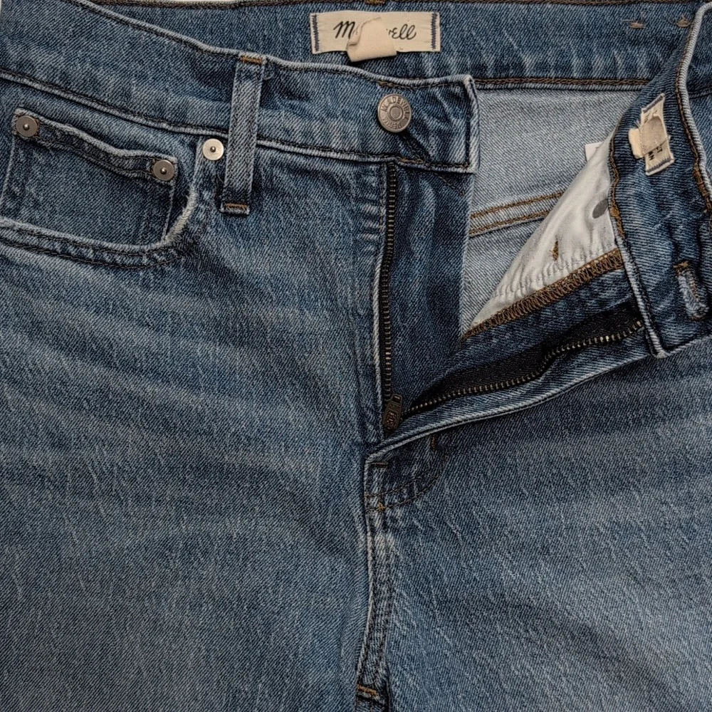 Madewell The Perfect Vintage Jeans Straight Leg Frayed Hem Size 25P - Picture 7 of 11